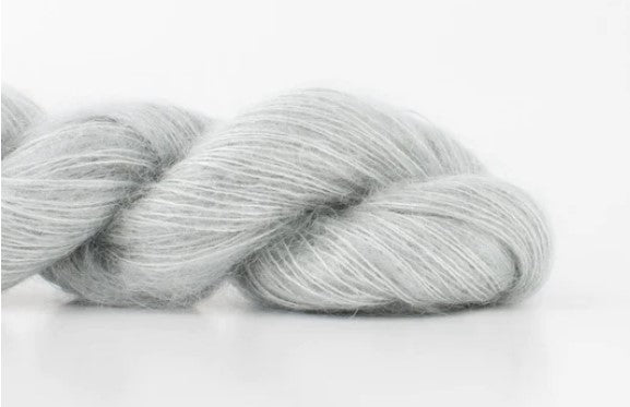 Shibui Silk Cloud yarn ash light grey color