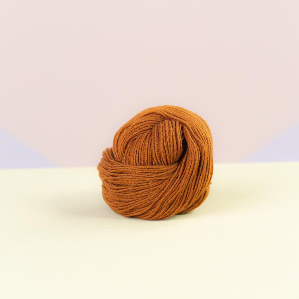 Brooklyn Tweed yarn in saddle color