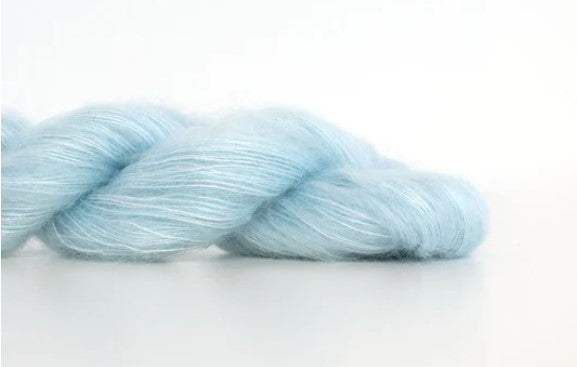 Shibui Silk Cloud yarn light blue mist